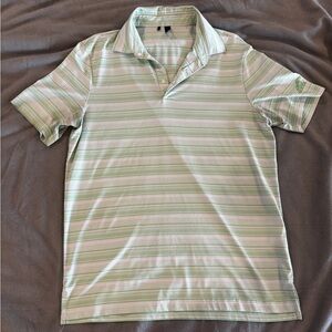 Men’s Adidas Golf Green Striped Shirt